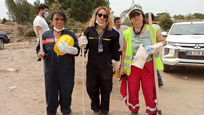 Gönüllüler yangın bölgelerine seferber oldular