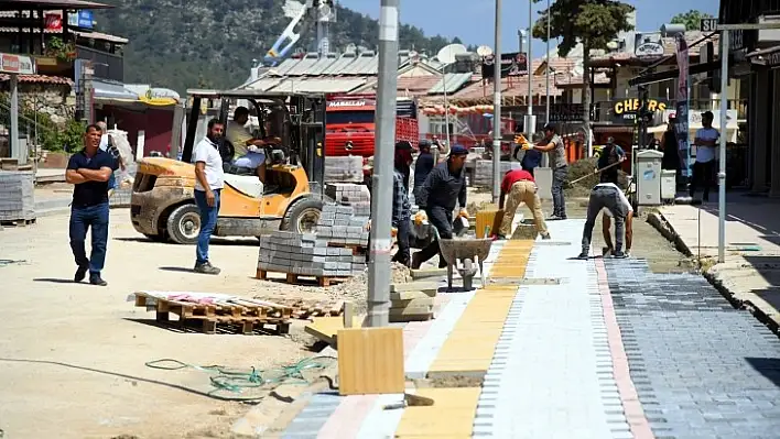 Hisarönü'nde üstyapı çalışması başladı