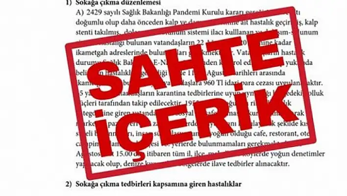 İçişleri Bakanlığı'ndan 'Yalan Belge' Uyarısı!