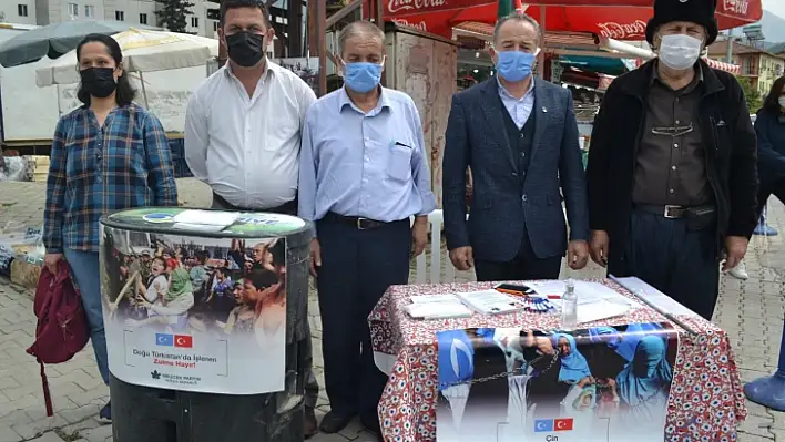 İlçe Başkanı Kansız, Destek amacıyla bu standı kurduk