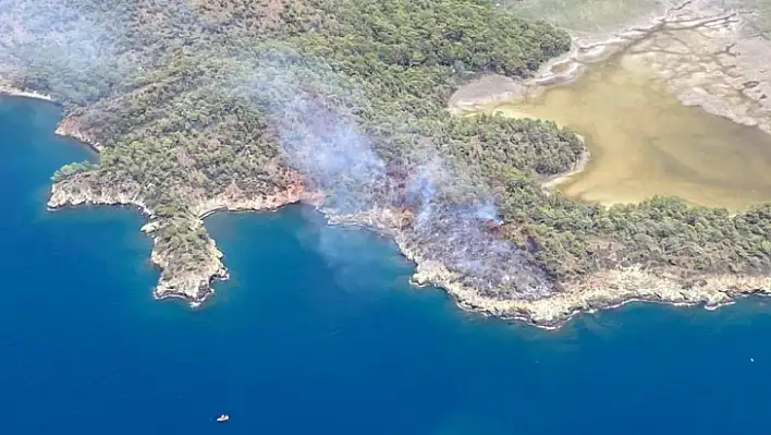 Katrancı Koyu'ndaki orman yangını kontrol altında