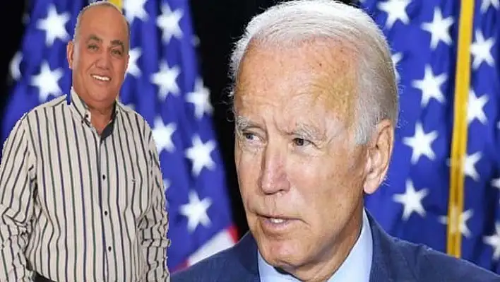 Kayaman'da Biden'e tepki gösterdi