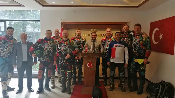 LİTVANYALI MOTORCULARDAN KAYMAKAM BALCI'YA ZİYARET