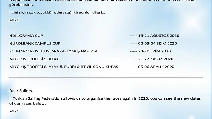 Marmaris Uluslararası Yelkenli Yat Yarışları Ağustos Ayında Start Verecek