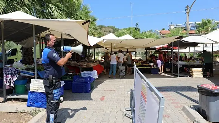 Marmaris Zabıtası'ndan Megafonla Korona Virüs Uyarısı