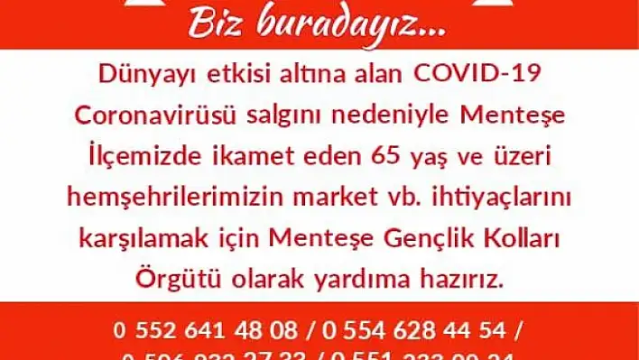 Menteşe'de Yaşlıların Market Alışverişini CHP'li Gençler Üstlendi