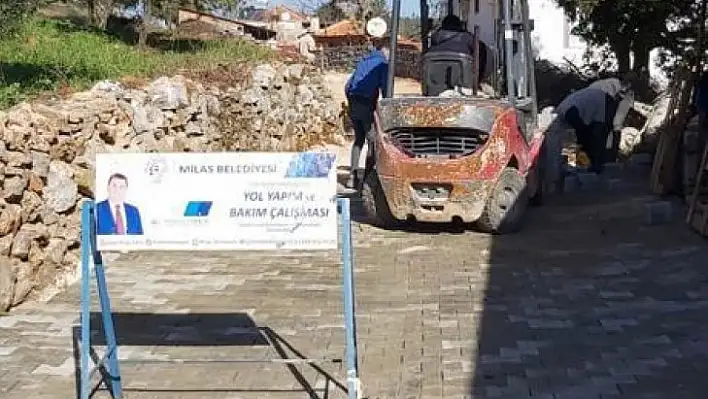 Milas'ta yol yenileme çalışmaları sürüyor