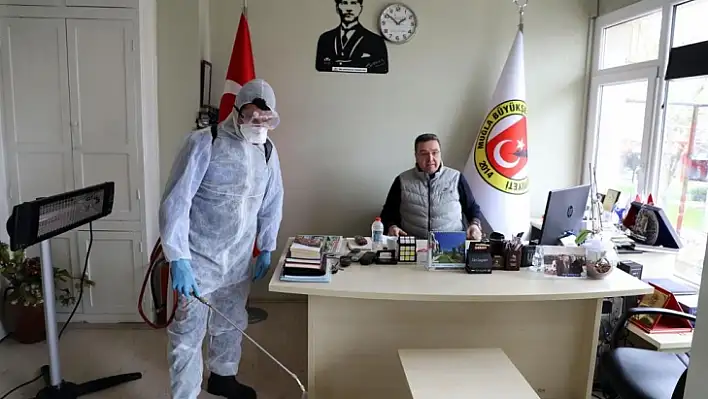 Muğla'daki Gazete Büroları Dezenfekte Edildi