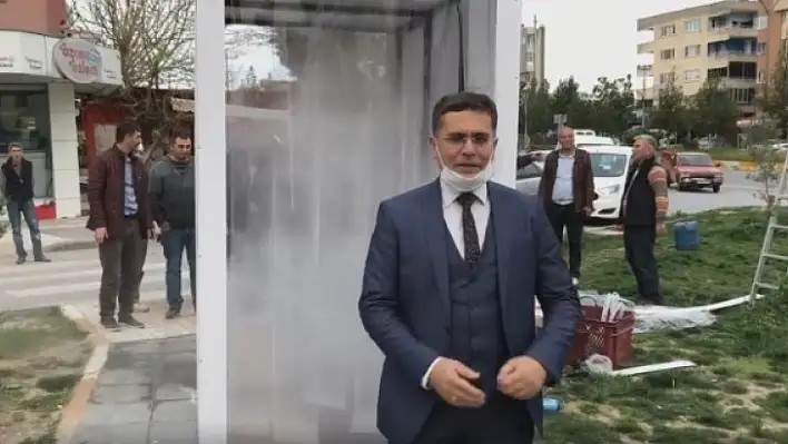 Muğla'nın İlk 'Dezenfekte Tüneli' Yatağan'da Yapıldı