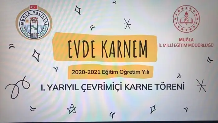 Öğrenciler karnelerini evde aldılar