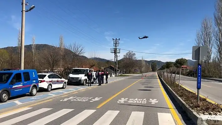 Ortaca'da Havadan Trafik Denetimi Yapıldı