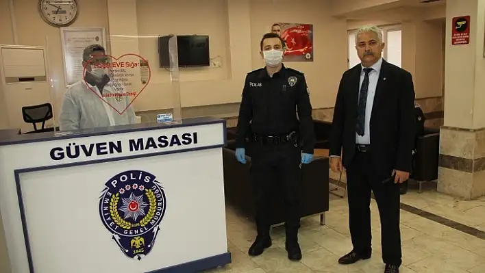Polis Merkezi'nde Koronavirüs Önlemi
