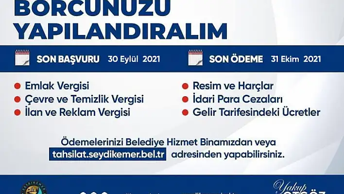 Seydikemer Belediyesi yapılandırma borçlarını 1 ay erteledi