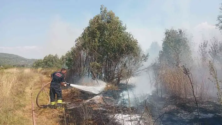 Tarım arazisinde çıkan yangın kontrol altına alındı
