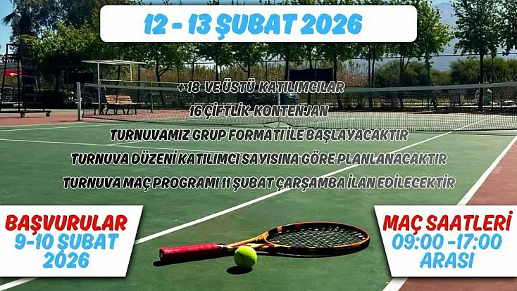 Fethiye’de Sevgililer Günü’ne özel tenis turnuvası başlıyor