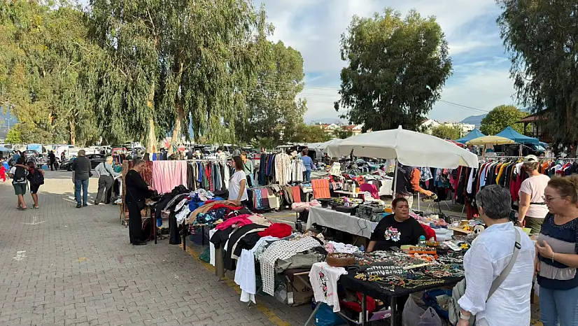 Fethiye'de ikinci el pazarında satışlar Günlükbaşıspor yararına