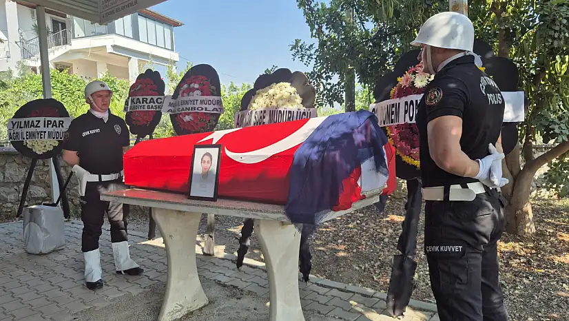 Fethiye'de Polis Memuru Burcu Ertem Son Yolculuğuna Uğurlandı