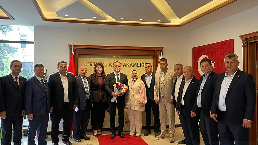 Fethiye Muhtarlarından Kaymakam Akkaya'ya Muhtarlar Günü ziyareti
