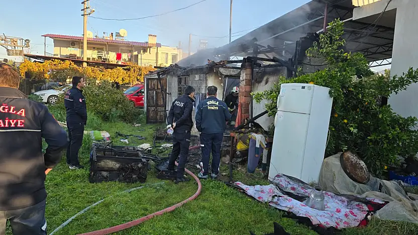 Fethiye'de tek katlı evde yangın: 92 yaşındaki kadın ağır yaralandı