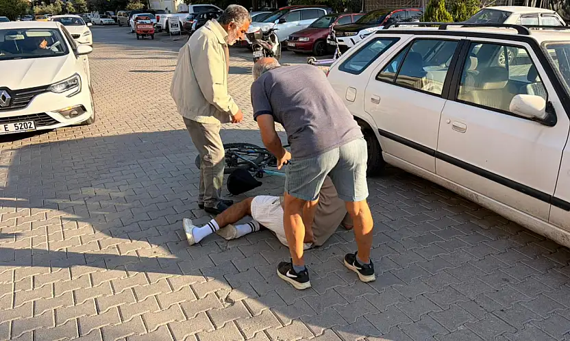 Fethiye'de bisikletle akrobasi de kötü son: Ön tekeri kaldırmak isterken yere düştü