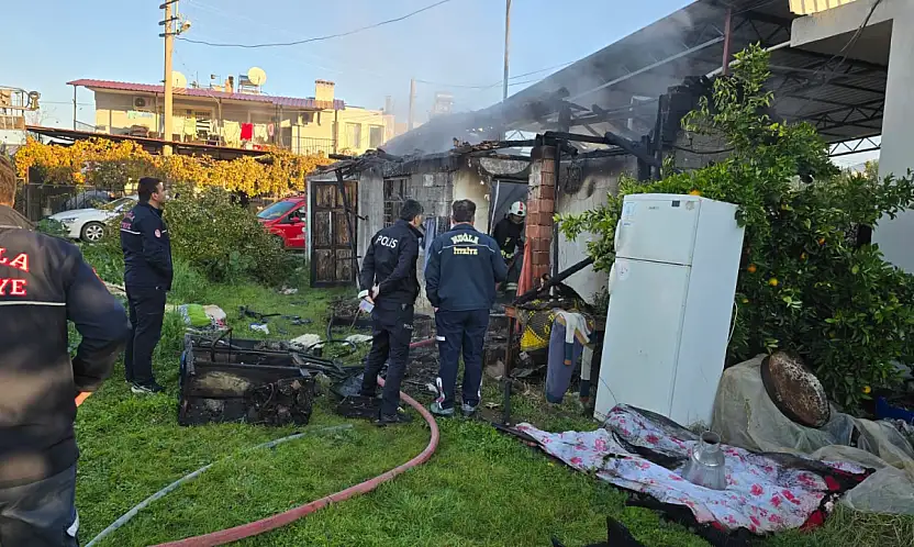 Fethiye'de tek katlı evde yangın: 92 yaşındaki kadın ağır yaralandı