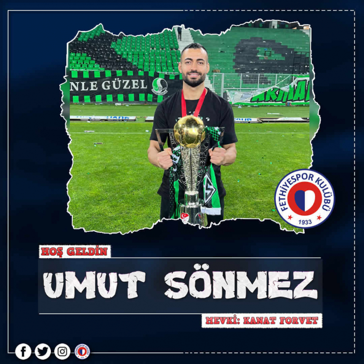 FETHİYESPOR, UMUT SÖNMEZ İLE ANLAŞTI